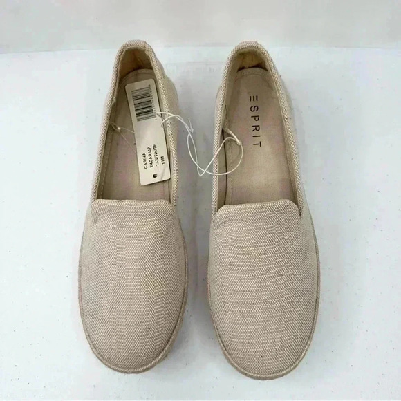 NWT ESPRIT Women’s Carina Loafer Tan Canvas Espadrille Platform Size 11 - Picture 3 of 16